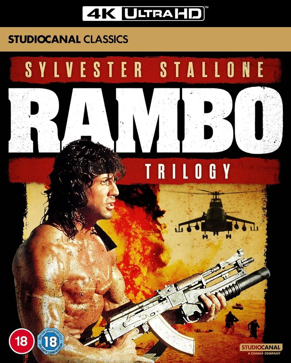 Rambo Trilogy (4K UHD, StudioCanal UK, Region Free) - New 4K UHD