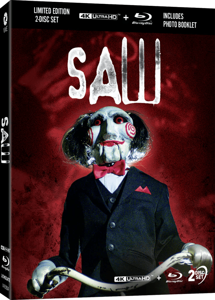 Saw (Via Vision, 4K UHD/Blu - Ray, Limited Edition w/Lenticular Hardcase, Region Free) - New 4K UHD