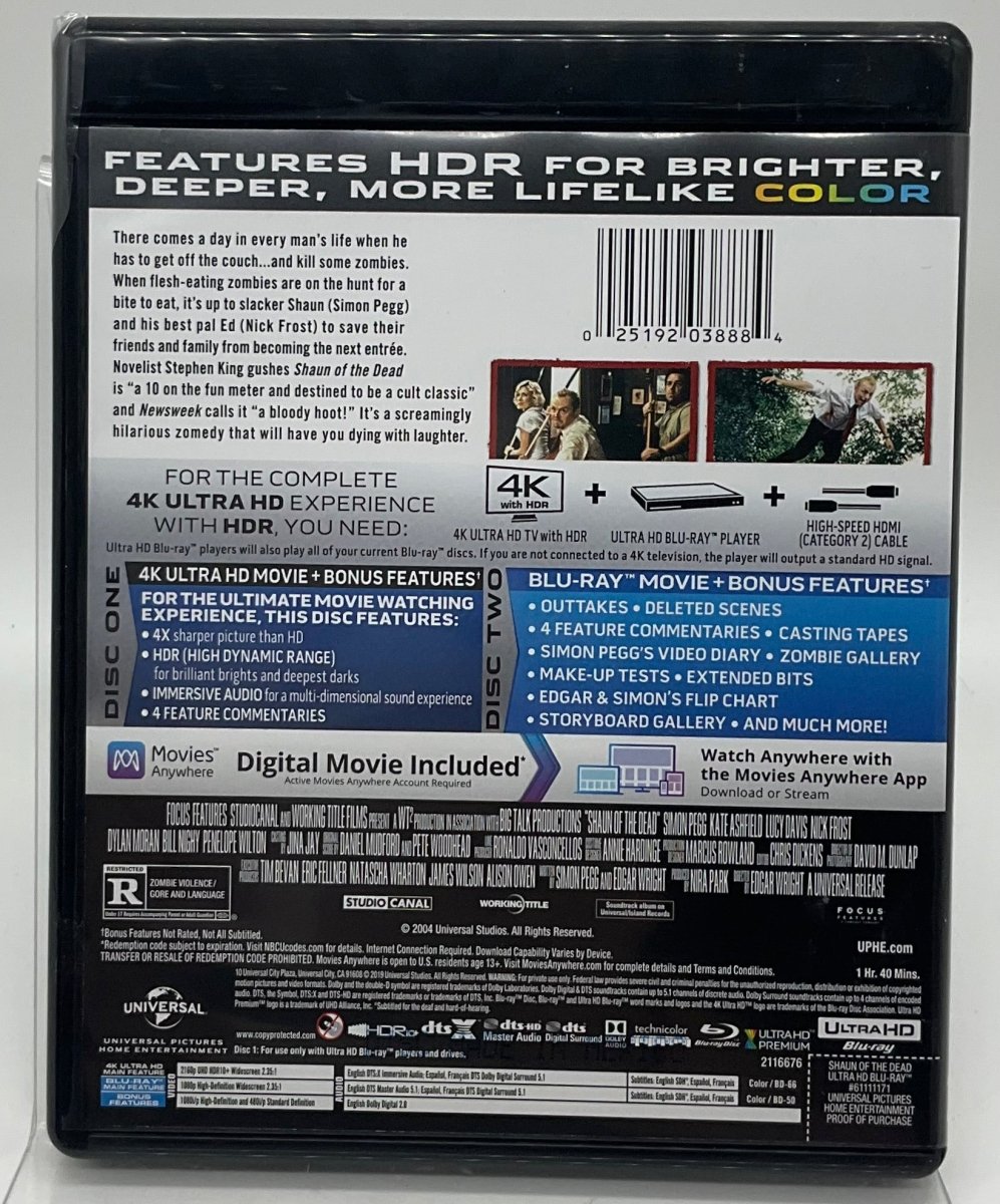 Shaun of the Dead (4K UHD) w/SLIP (4K UHD) USED - Used 4K UHD
