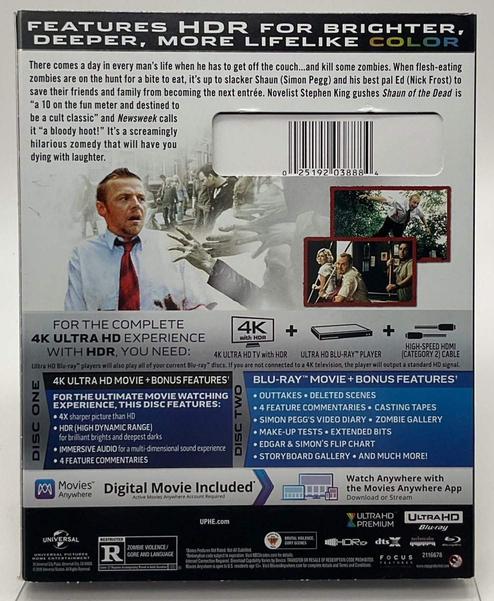 Shaun of the Dead (4K UHD) w/SLIP (4K UHD) USED - Used 4K UHD