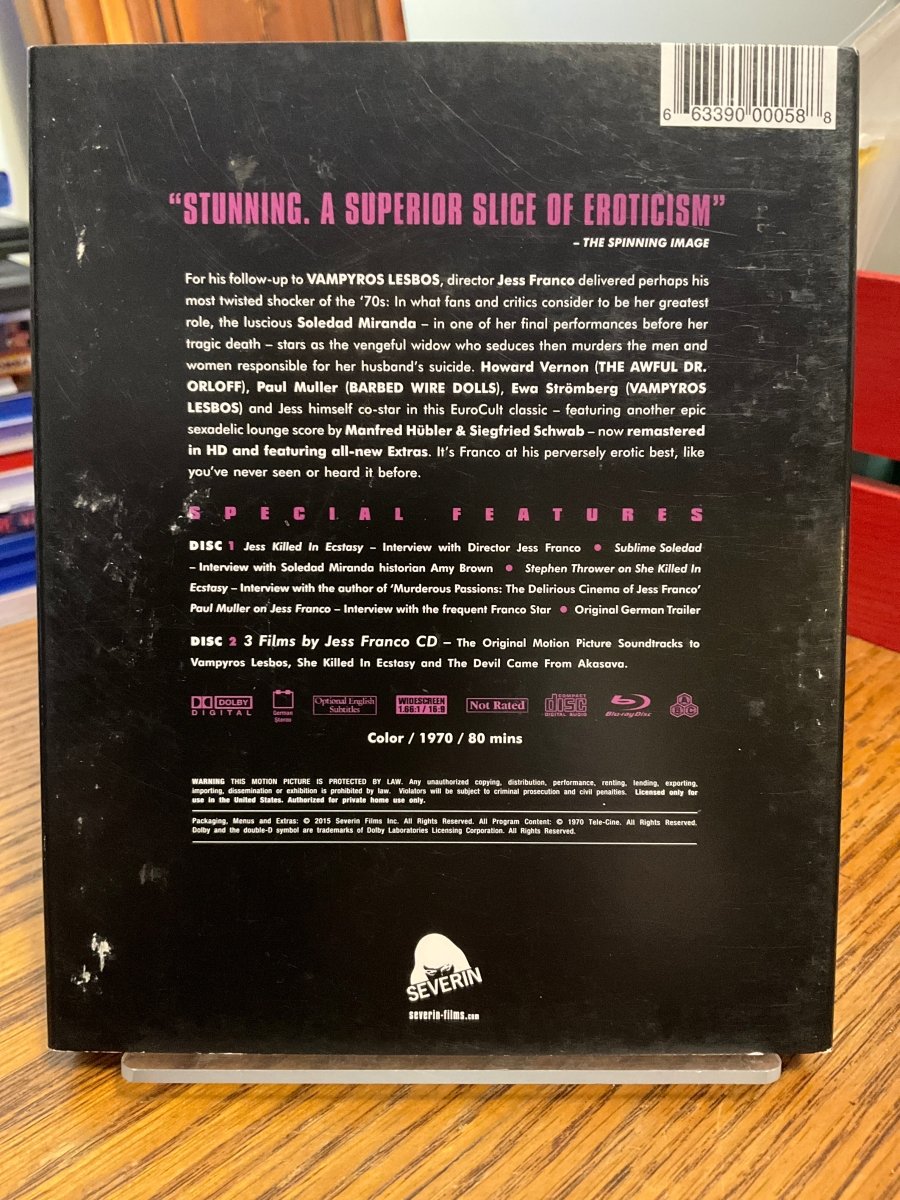 She Killed In Ecstasy w/SLIP USED - Used Blu - Ray