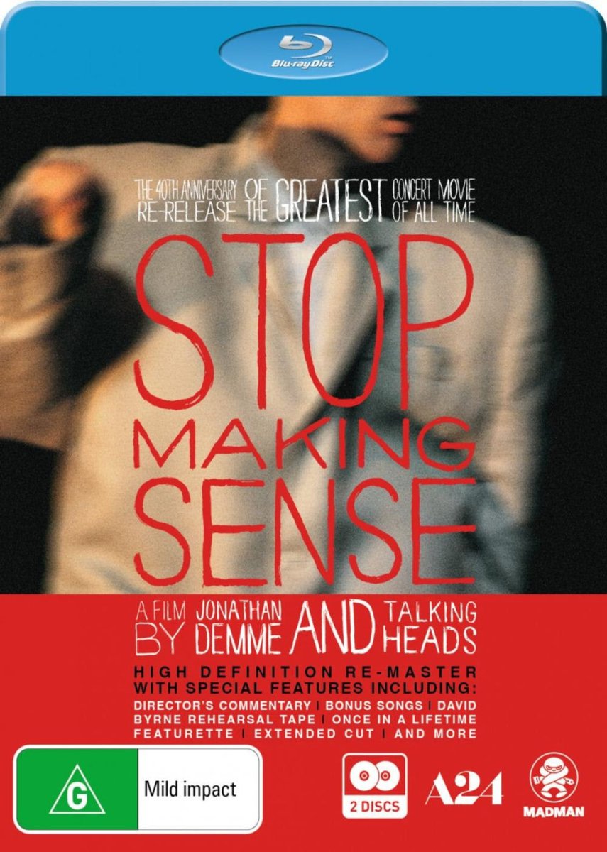 Stop Making Sense (40th Anniversary Special Edition, Region Free) - New Blu - Ray
