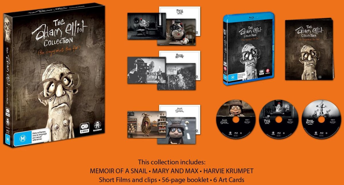 The Adam Elliot Collection (Limited Edition, Region Free) w/SLIPCASE + Booklet + Art Cards