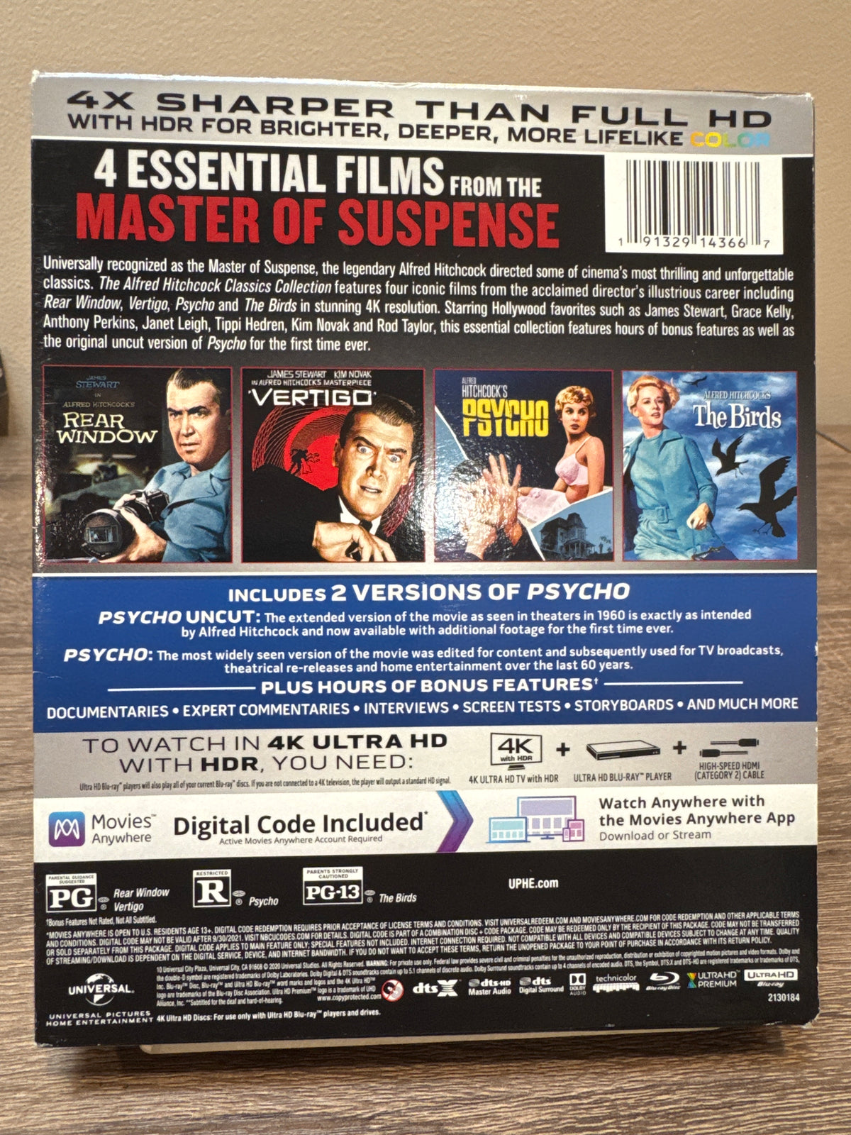 The Alfred Hitchcock Classics Collection Volume 1 (4K UHD) USED