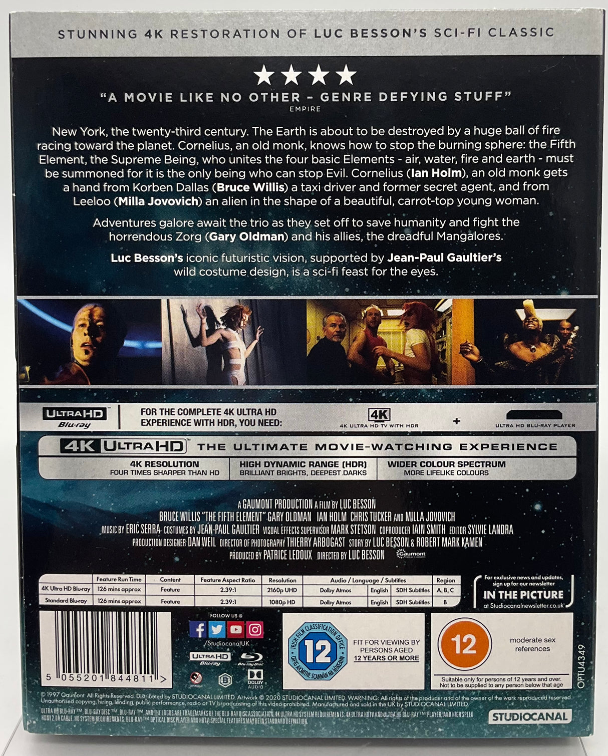 The Fifth Element (4K UHD, Region Free/B) w/SLIP USED
