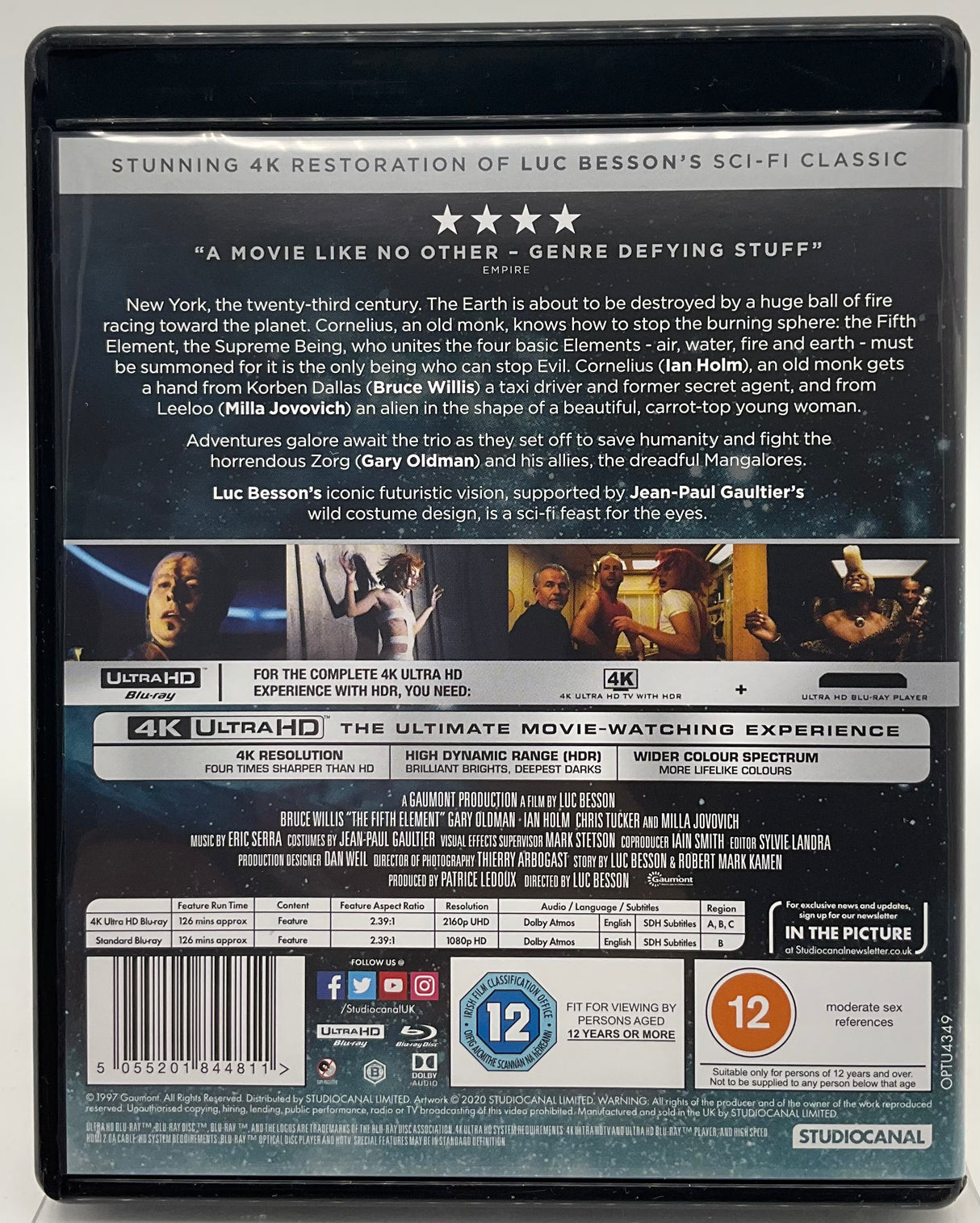 The Fifth Element (4K UHD, Region Free/B) w/SLIP USED