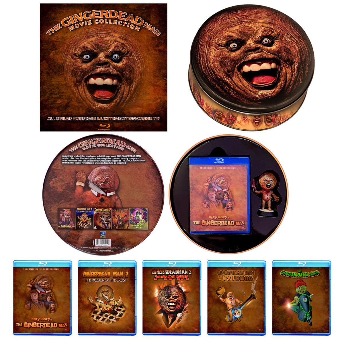The Gingerdead Man Movie Collection (Limited Edition Cookie Tin) *see notes - New Blu - Ray