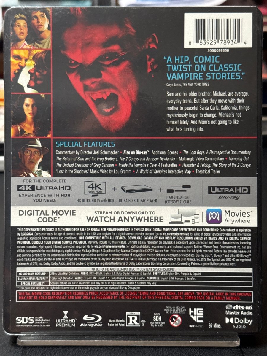 The Lost Boys 4K UHD Steelbook (Best Buy Exclusive) - New 4K UHD