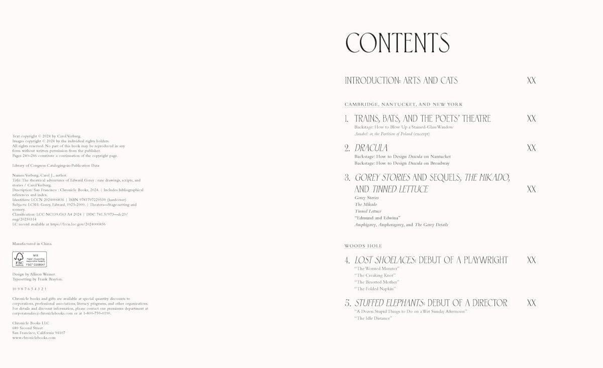 The Theatrical Adventures of Edward Gorey: Rare Drawings, Scripts, and Stories (HC) - Books