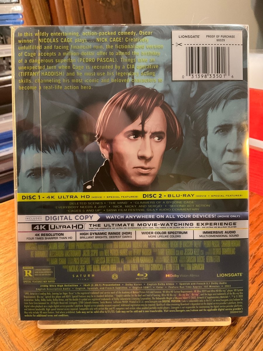 The Unbearable Weight Of Massive Talent (4K UHD) STEELBOOK w/SLIP USED - Used 4K UHD