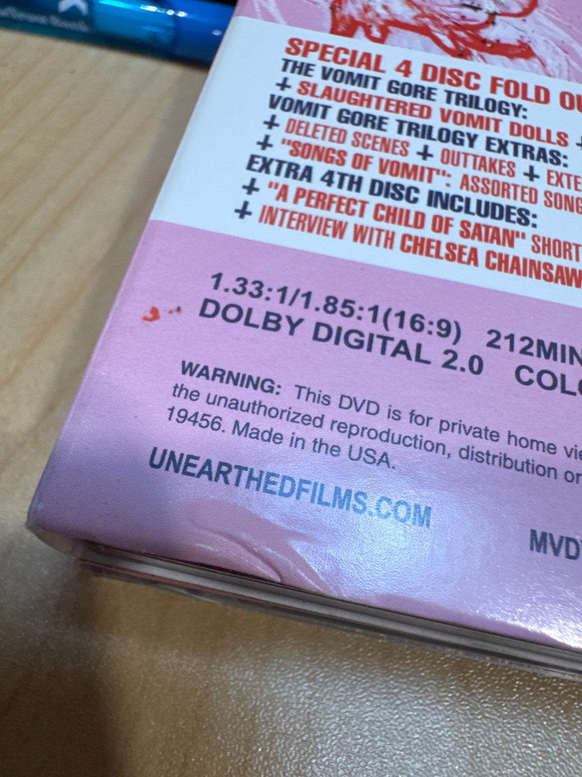 The Vomit Gore Trilogy DVD USED