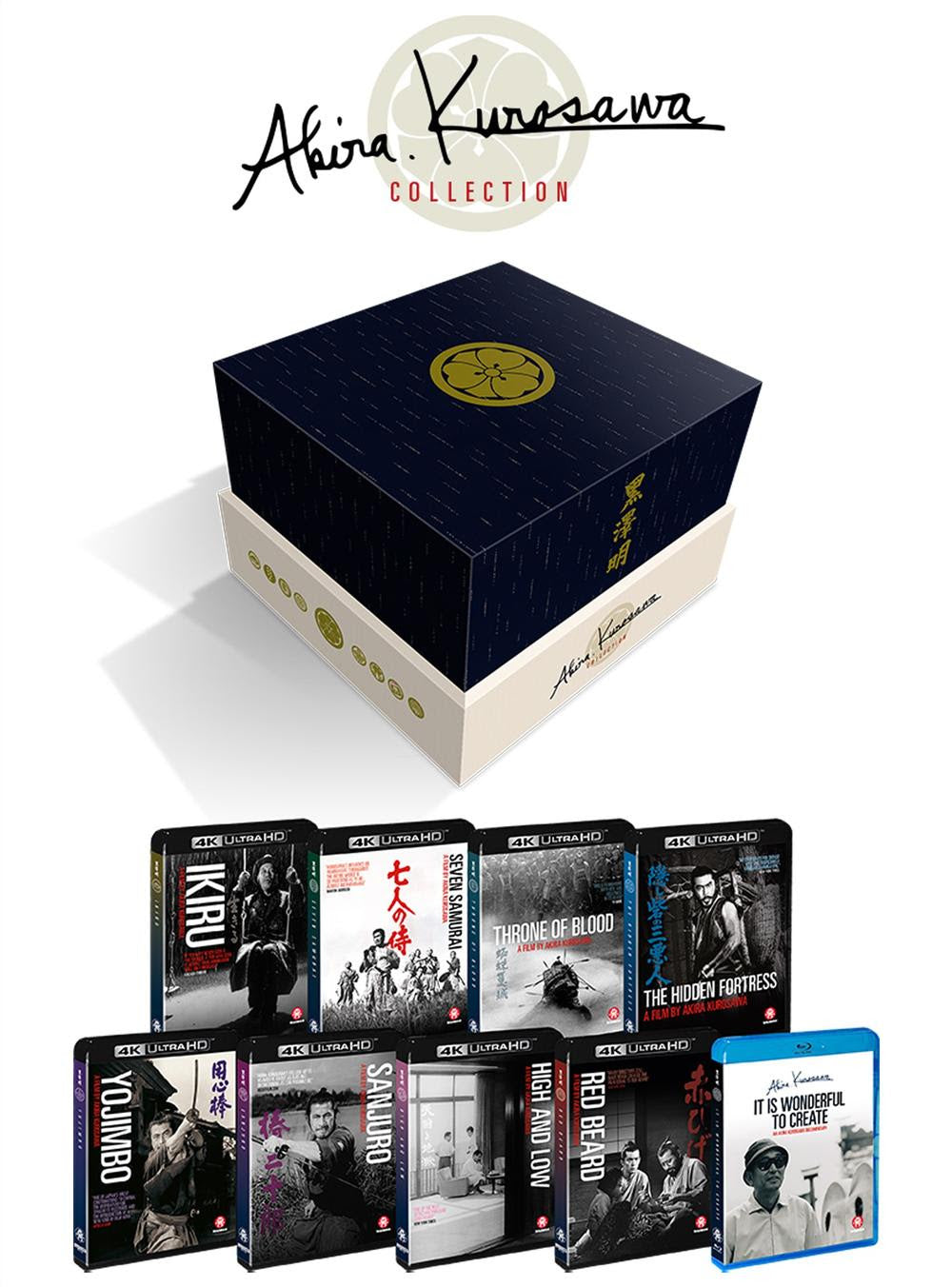 Akira Kurosawa Collection (4K UHD, Madman Limited Edition Collector's Box, Region Free) *see note