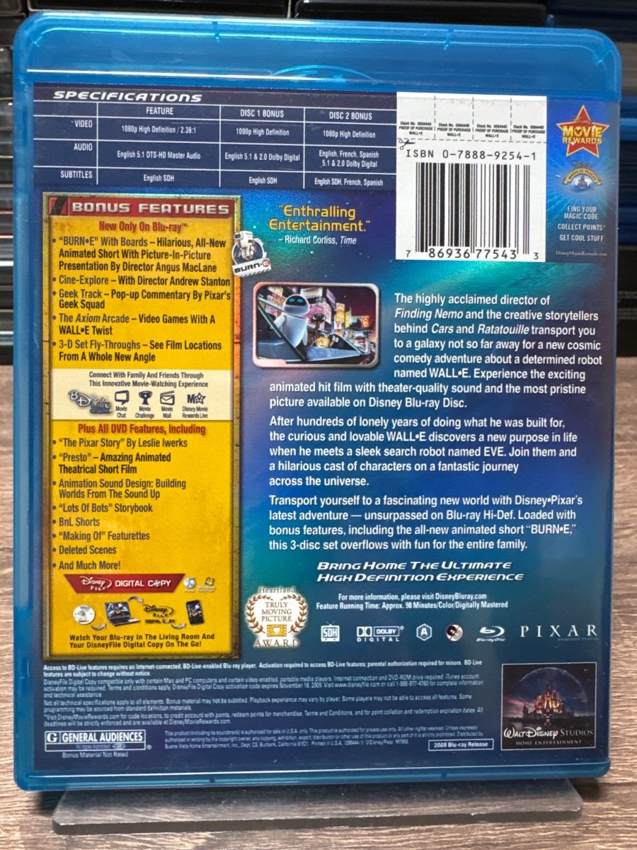 Wall-E 3-Disc Set USED