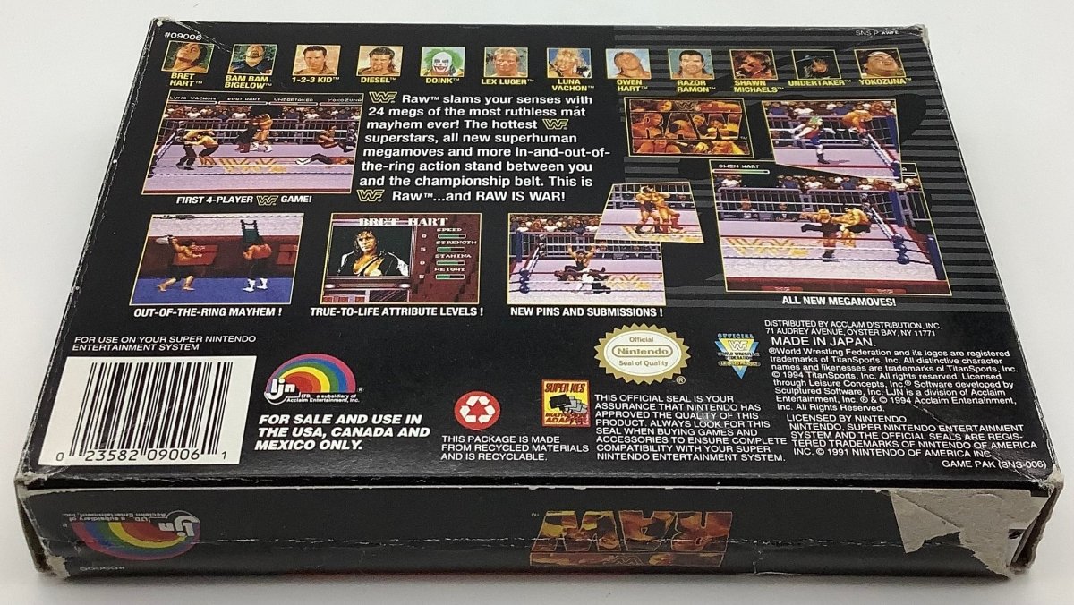 WWF Raw Super Nintendo USED - Video Games - Nintendo SNES