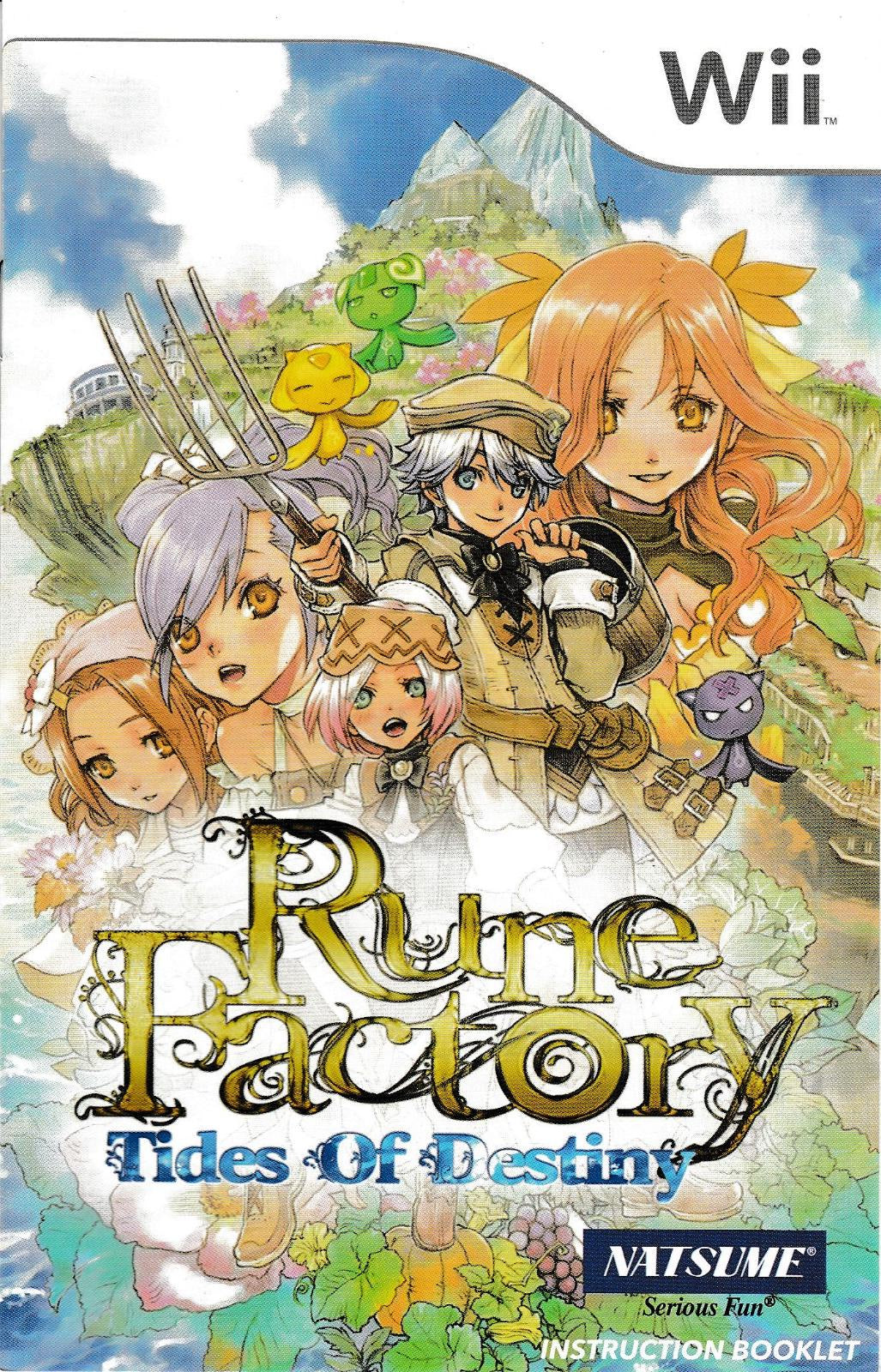 Rune Factory: Tides of Destiny Nintendo Wii NEW