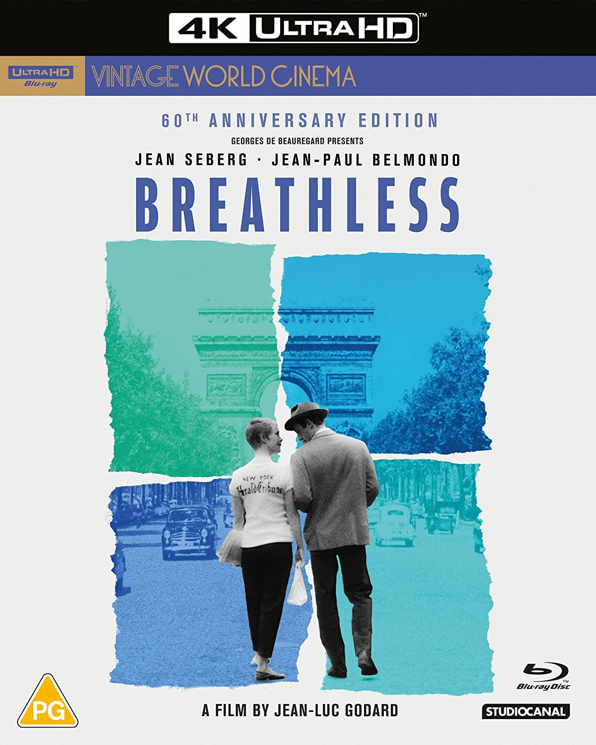 Breathless (1960) (4K UHD, 2 Discs, Region B) w/SLIP *SEE NOTE