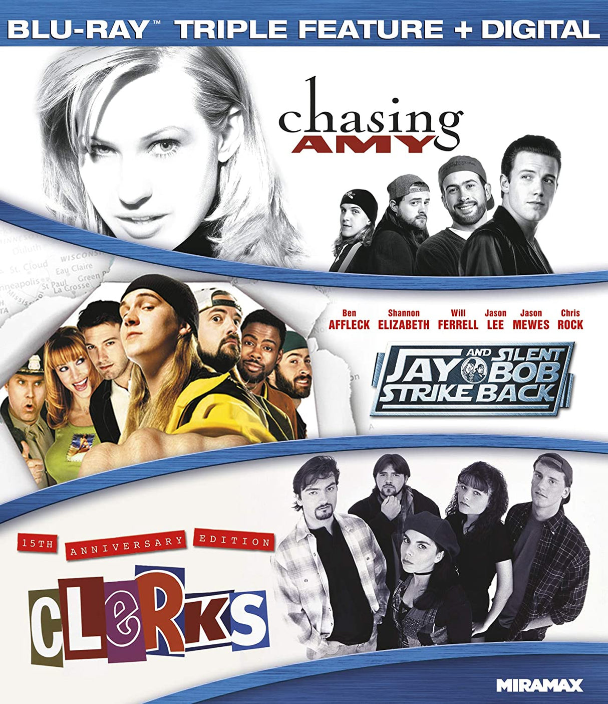 Chasing Amy/Jay and Silent Bob Strike Back/Clerks Kevin Smith Triple Feature