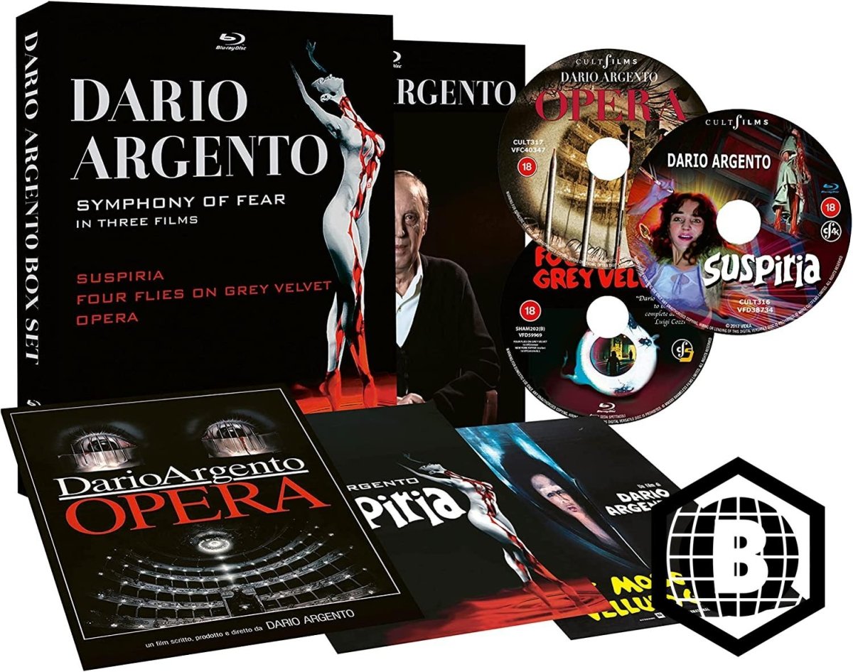Dario Argento: The Symphony of Fear in Three Films (Limited Edition, Region B) - New Blu - Ray
