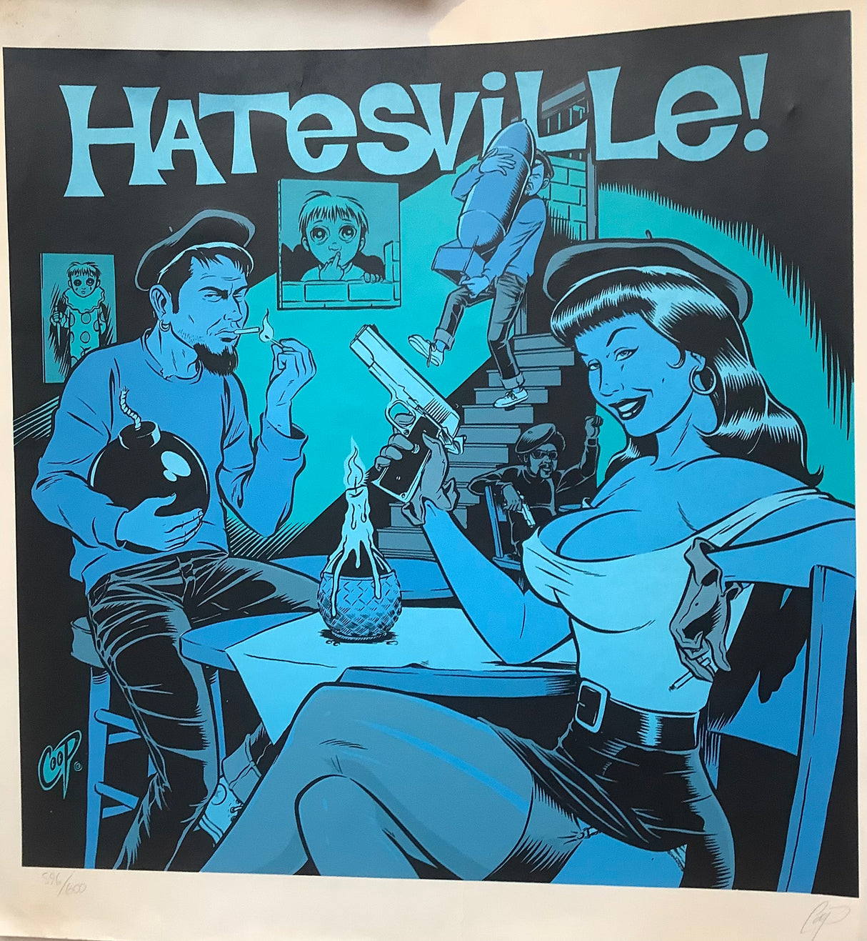Coop - Hatesville Screen Print- 22.5 x 24 #596/600 LOCAL PICK-UP ONLY