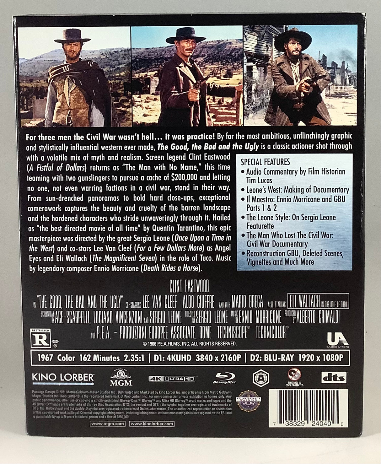 The Good, the Bad and the Ugly 4K UHD w/SLIP USED