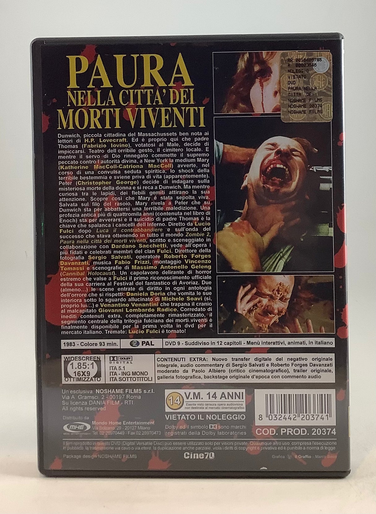 Paura Nella Città dei Morti Viventi (City of the Living Dead) REGION B DVD USED