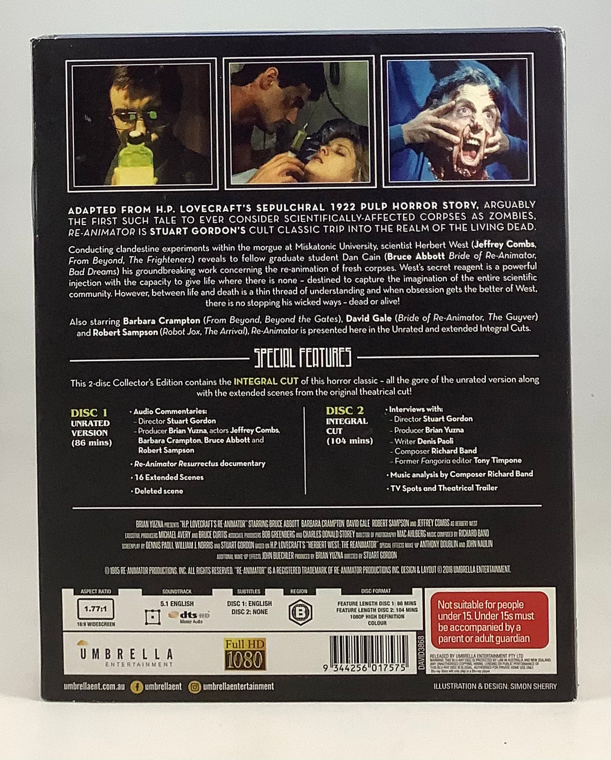 Re-Animator (Umbrella, Integral Cut, Region B) w/SLIP USED