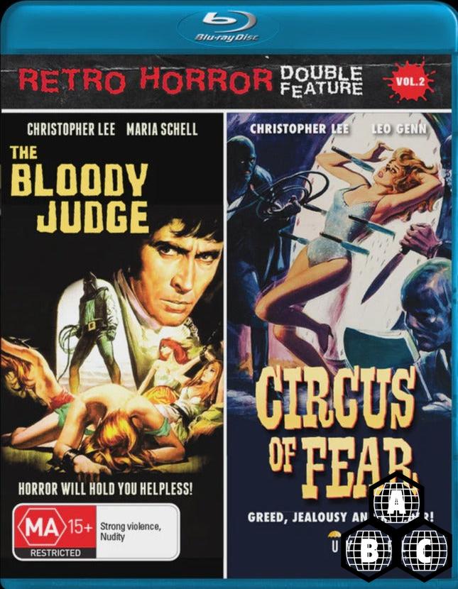 Retro Horror Double Feature Circus of Fear/The Bloody Judge (Region Free) - New Blu - Ray