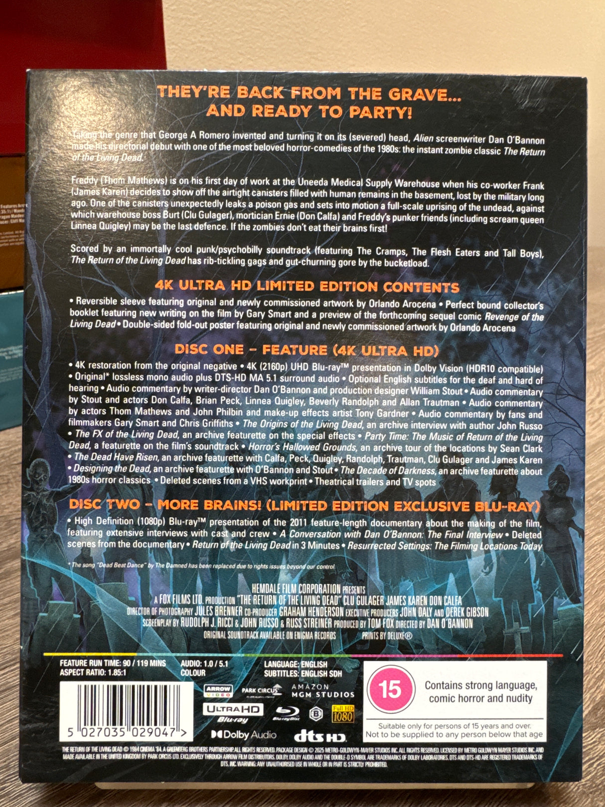 The Return of the Living Dead (4K UHD, Limited Edition, Region Free/B) USED