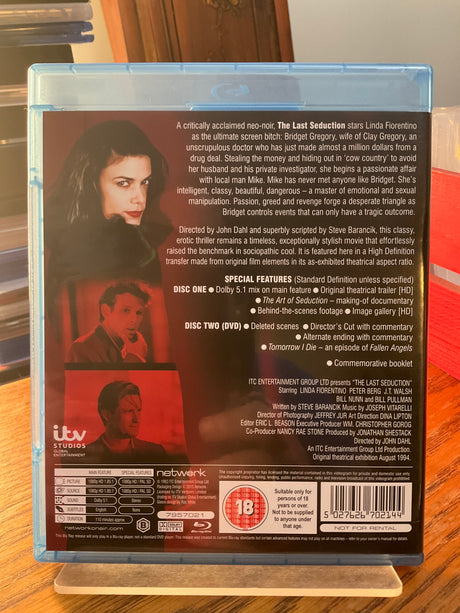 The Last Seduction (Region B) w/BOOKLET USED