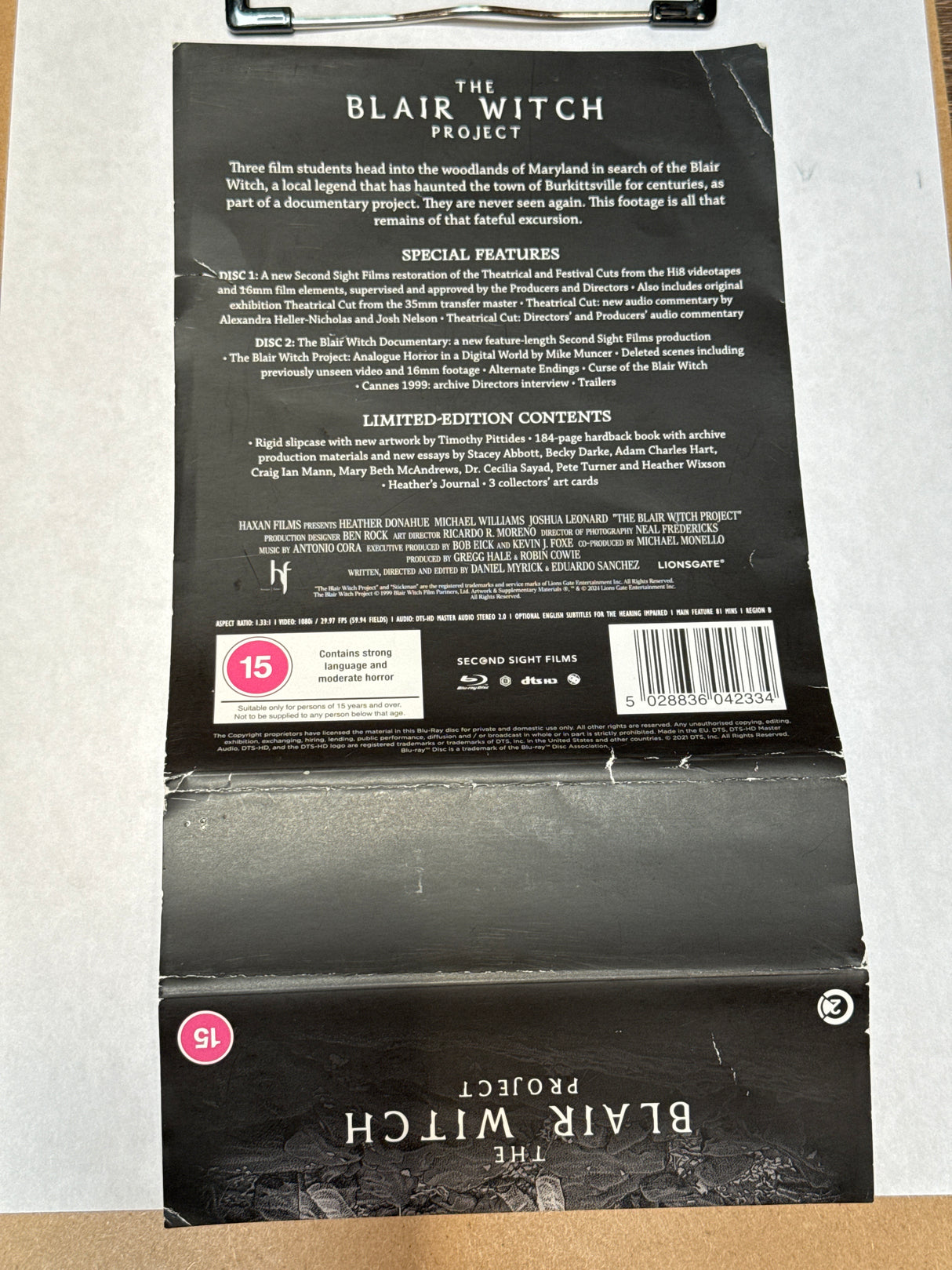 The Blair Witch Project (Limited Edition, Region B) USED