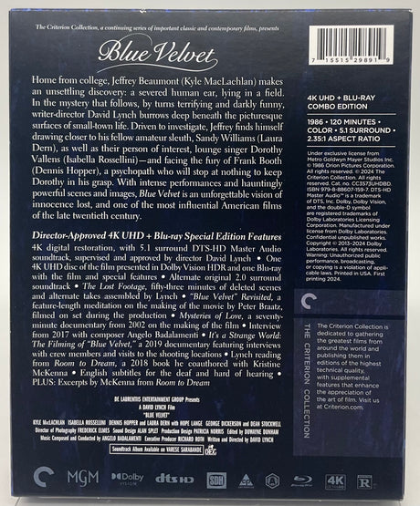 Blue Velvet (4K UHD, #977) USED