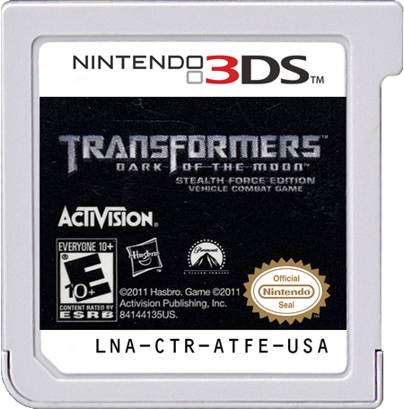 Transformers: Dark of the Moon Stealth Force Edition Nintendo 3DS LOOSE