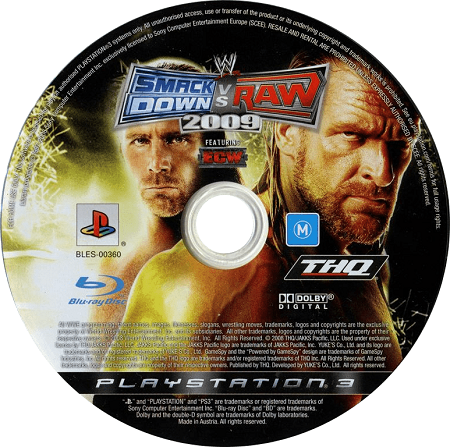 WWE Smackdown vs. Raw 2009 Playstation 3 LOOSE