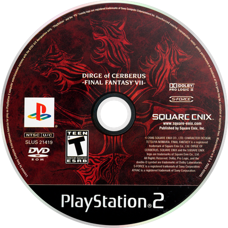 Final Fantasy VII Dirge of Cerberus LOOSE Playstation 2