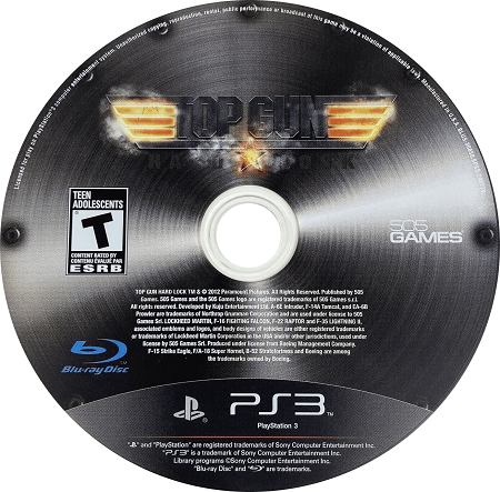 Top Gun Hard Lock Playstation 3 LOOSE