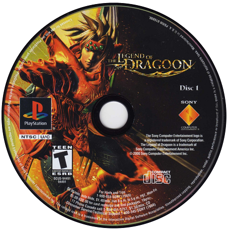 The Legend of Dragoon [Greatest Hits] Playstation 1 LOOSE