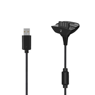 Xbox 360 Controller Charging Cable - Black NEW