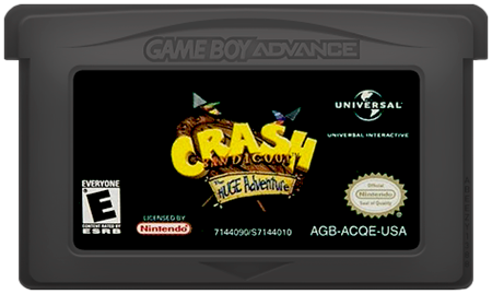 Crash Bandicoot The Huge Adventure Game Boy Advance LOOSE