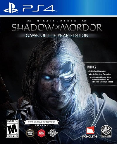 Middle Earth: Shadow of Mordor [Game of the Year] Playstation 4 USED