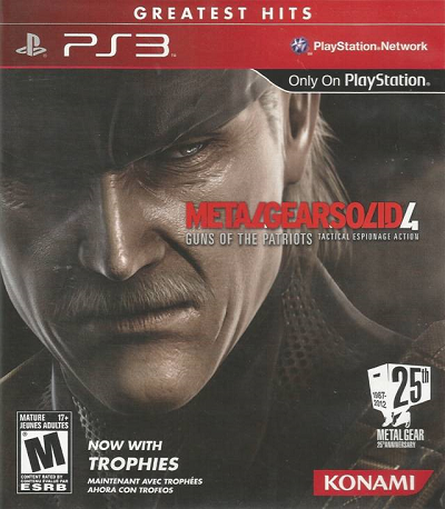 Metal Gear Solid 4: Guns of the Patriots [Greatest Hits] Playstation 3 NEW