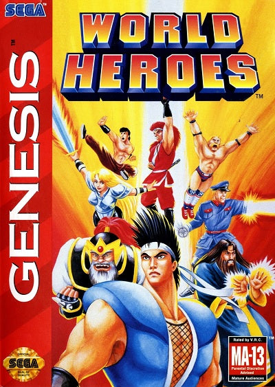 World Heroes Sega Genesis USED