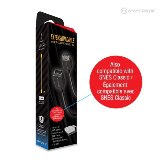 NES Classic/Wii U/Wii 6 ft. Controller Extension Cable NEW