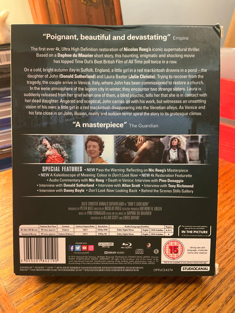 Don't Look Now (4K UHD, Limited Collector's Edition, Region B) USED *SEE NOTE