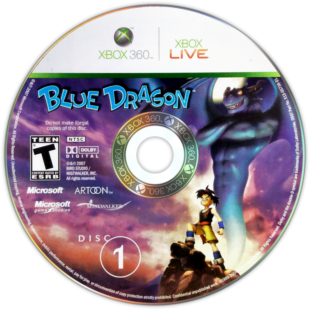 Blue Dragon XBOX 360 LOOSE