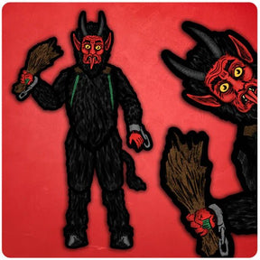 3' Tall Jumbo Retro - Style Krampus Christmas Decoration - Posters/Stickers/Art
