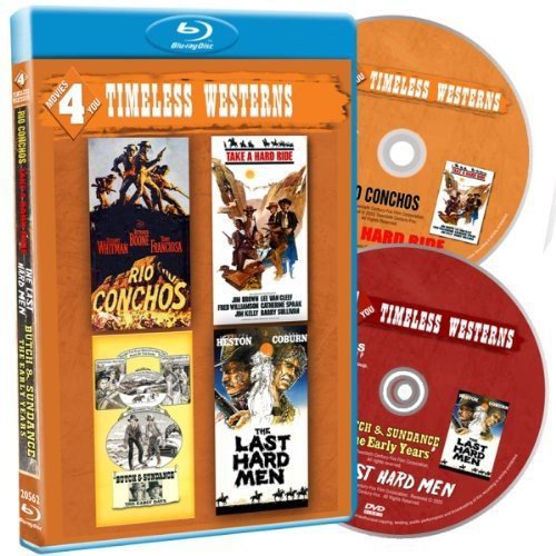 4 Timeless Westerns: Rio Conchos/Take a Hard Ride/Butch & Sundance/Last Hard Men - New Blu - Ray