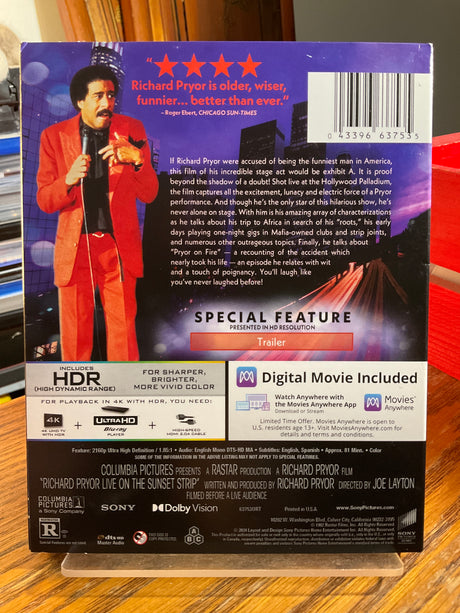 Richard Pryor: Live On The Sunset Strip (4K UHD) w/SLIP USED