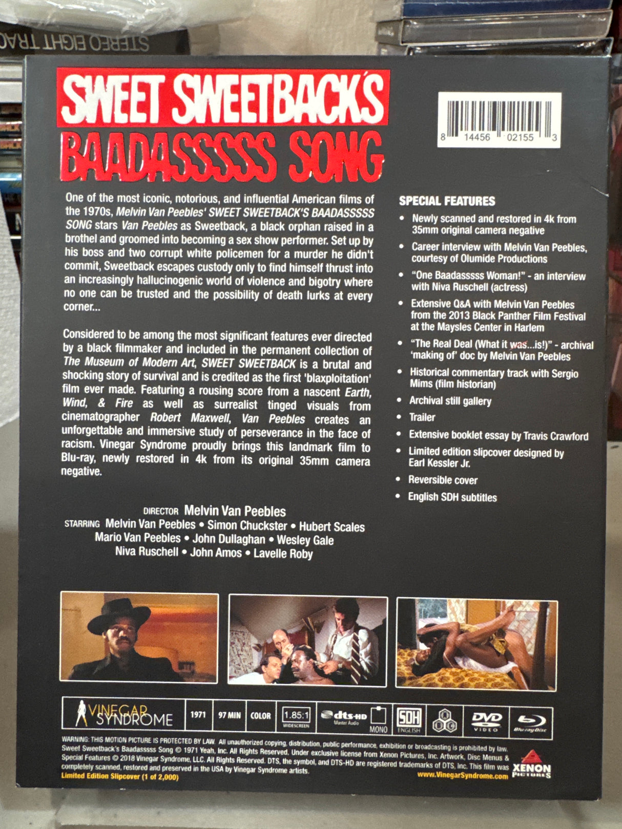 Sweet Sweetback's Baadasssss Song (Vinegar Syndrome) w/SLIP USED