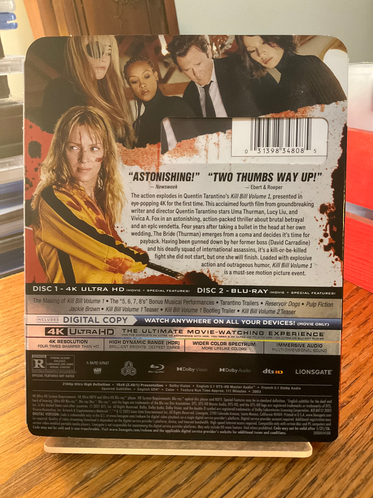 Kill Bill: Vol. 1 (4K UHD) w/SLIP USED