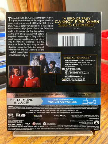 Star Trek VI: The Undiscovered Country (4K UHD) w/SLIP USED